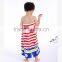 2015 Japan style hot sale velour printing kids bath towel dress with towel shoulder belt