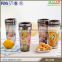 Double wall plastic tumbler with metal lid