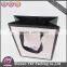 custom logo printed pink black paper gift bag satin ribbon handle