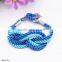 Vintage Braided Nylon Rope Anchor Charm Bracelet For Wholesale