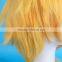 Short Bob Hair Yellow Cosplay Wig for Bright Party , Synthetic Hair