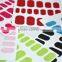 Beauty products custom 3D red velvet nail arts design flocking powder nail strips self-adhesive nail sticker factory
