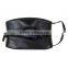 Black Leather Toiletry Bag for Mens