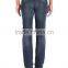 DARK WASH REGULAR FIT STRAIGHT LEG COTTON JEANS FOR MEN