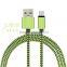 High Speed flat Nylon Braided usb 2.0 micro a male to b female adapter data line