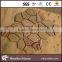 yellow wood irregular shaped paver