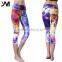 Custom Designed Pattern Printing Workout Fitness Yoga Pants For Women