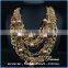 Dubai gold jewelry charms fashion women exaggerate pearl collar chain costume necklace