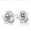 SCI152 rose flower sterling sliver earring 2016