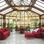 Curved Glass Roof Sunroom or Patio Room with Aluminum Frame