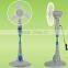 foshan factory 12v dc soalr fan /stand fan /with led light and timer hot sell