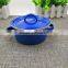 Novelty children's enamelware dessert bowl pudding storage bowl enamel baking pan with double handle