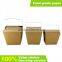 Disposable craft paper curry rice box with handle fast food meal boxes