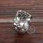 17MM Stainless steel vintage antiqued silver ring steam punk jewelry 6240013
