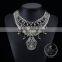 high quality vintage rhinestone chunky statement necklace tin alloy fashion women pendant necklace 6390055