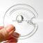 Clear glass multi-purpose glass storage bottle storage jar with spoon lid 350ml QM025