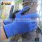 BSSAFETY blue nylon polyester gloves with black nitrile coated