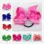 4inch High Quality Ribbon Hair Bow with Elastic Band for Hair Accessories Bows with Girls Hairband for Children
