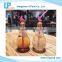 100ml/150ml/200ml/300ml/400ml/500ml Lamp bulb shape beverage plastic bottle with drinking straw and metal cap