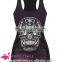 3D Black Scary Ladies Skull Snake 3D Printed Tank Top ,women Summer Printed Vest