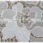 Newest design polyester water soluble allover dubai fabric lace in white
