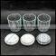 Chinese Supplier Small Round Glass Candle Holder With Marble Lid 90ml