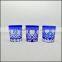 Cobalt Blue 8 oz Stock Hand Cut Round Glass Tumbler