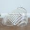 Round glass bowl with stripe ,cheap stripe glass bowl ,transparent stripe bowl