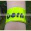 2 x high visibilty slap band reflective safety flo yellow hi viz adult children