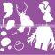 Colorful Puzzle Plastic Drawing Stencil For Children