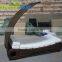 outdoor furniture PE rattan sun lounger
