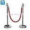Red velvet ropes and stanchion barriers