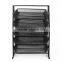 2017 amazon popular design 5 layers black metal mesh desk file holder