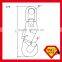 A304KTL-3 Aluminum Swivel Load Snap Triple Lock Hook