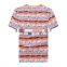 Men's Full Printed Short t Shirt (100%cotton )with Round Neck