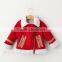 British style white plush lining Suede turn-down collar children winter jacket with zipper