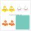 Fashion colorful pompon gold plated hoop earrings for women accessories