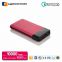 New design leather rohs polymer cell mobile phone power bank charger 10000mah with dual USB