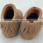 Popular fringe warm handmade moccasins baby boots