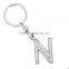 Europe and the United States foreign trade hit 26 English letters key chain metal diamond key creative personality small accesso