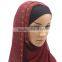 hot sale muslim chiffon hijab scarf with glitters and rhinestone women fashion headscarves