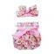 Floral bubble rompers and shorts set infant clothing girl toddler outfits M6072804
