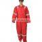 China Supplier Men's Zip Front 100 Cotton Fire Retardant Fireproof Winter Coverall With Reflective Tapes