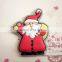 3D Father Christmas fridge magnet, rubber Santa Claus refrigerator magnet