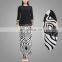 Hotsale Muslim Maxi Dress Elegant Stripe Printing Islamic Dress Abaya High Quality Baju Kurung