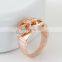 Engagement Women Rings Jewelry Gold Color Fashion White AAA CZ Cubic Zirconia Leaves Ring For Female Wedding Gift