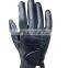 Logo printed black cabretta leather golf gloves