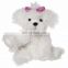 Adorable Soft Plush Stuffed Toy Dog Bag For Candy Custom Cute Kids White Plush Dog