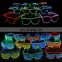 el glasses glowing light up good quality shutter party el wire Glasses