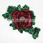 hot sale fahsion 3D rose sequin Patch with glue